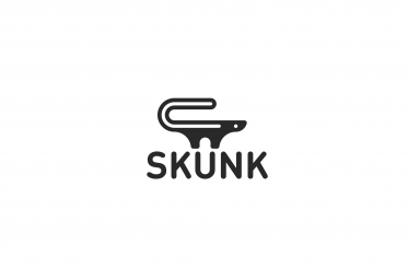 modern minimalist skunk logo